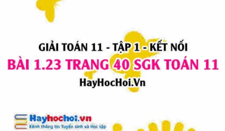 Giải bài 1.23 trang 40 Toán 11 tập 1 SGK Kết nối tri thức